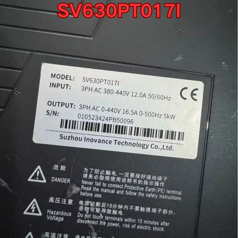 Second-hand SV630PT017I servo drive function test is normal The latest quotation in November 2026