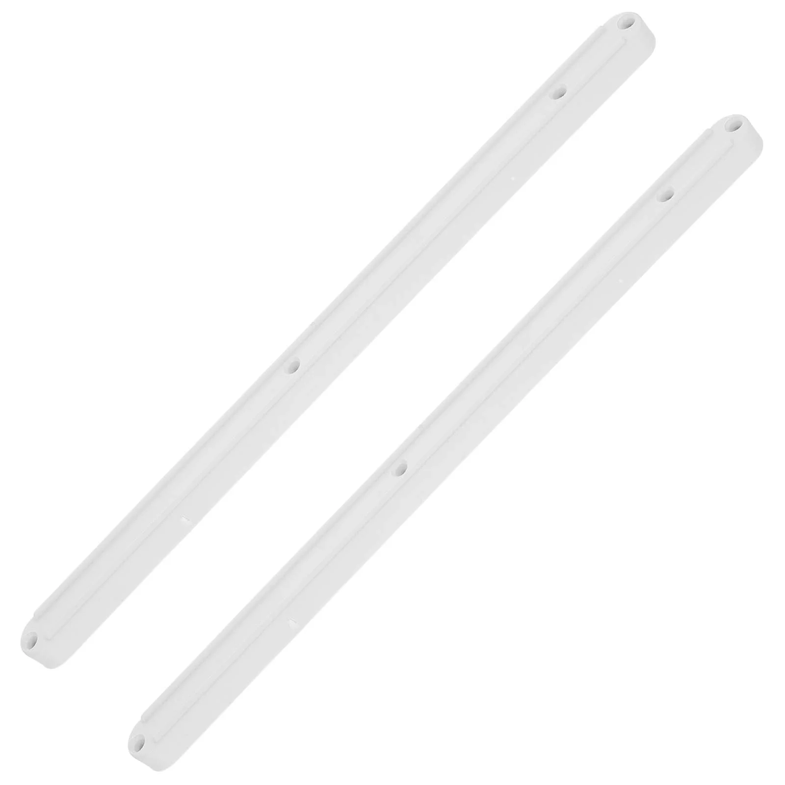 2 Pcs Dresser Plastic Drawer Rails Track Guide Glides and Slides Slider Full Extension White