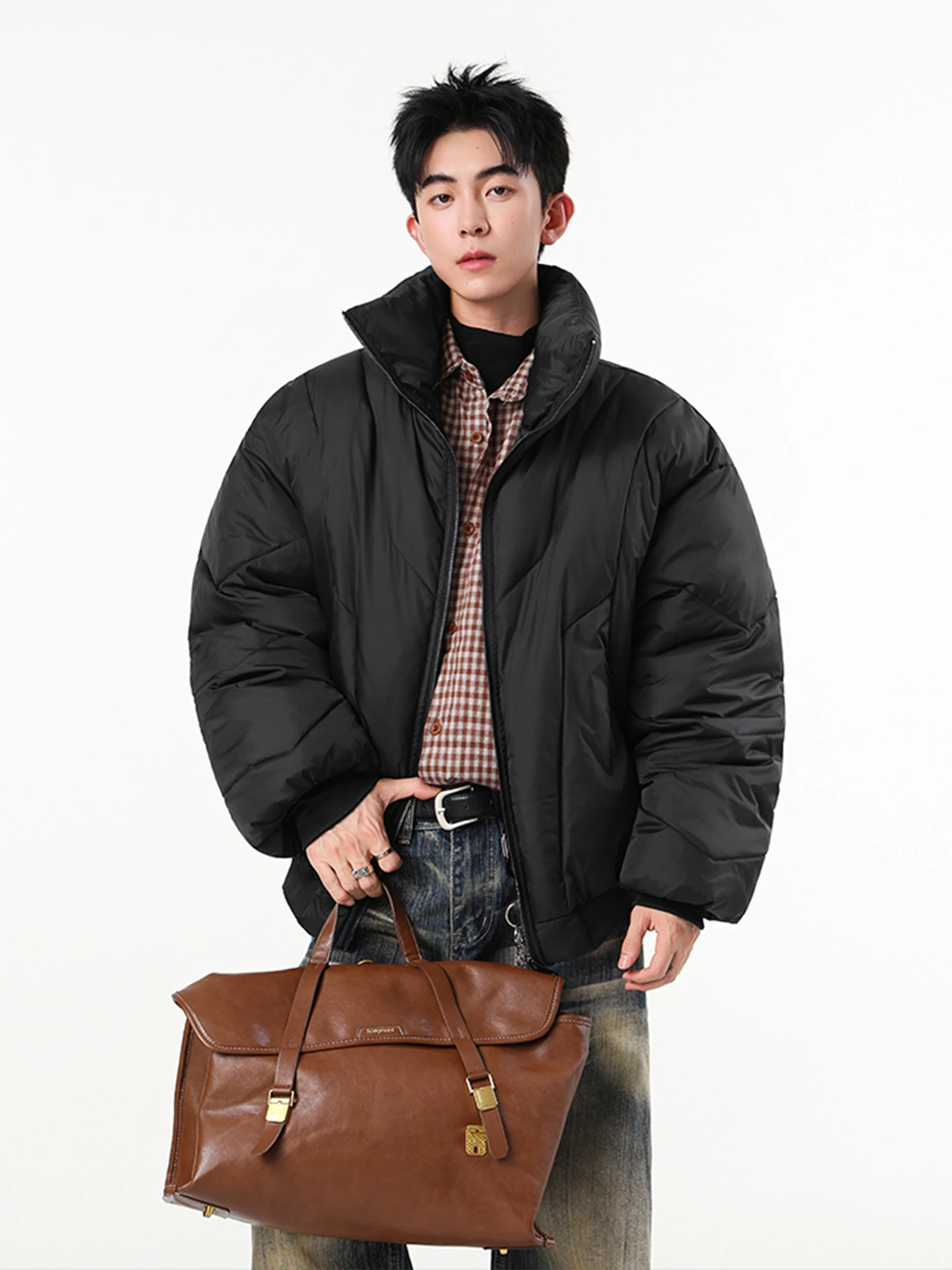 

American Sle Heavyweight Stand Collar Cotton Jaet Men's Winter New Faion High Street ort Comfortable Warm Outerwear