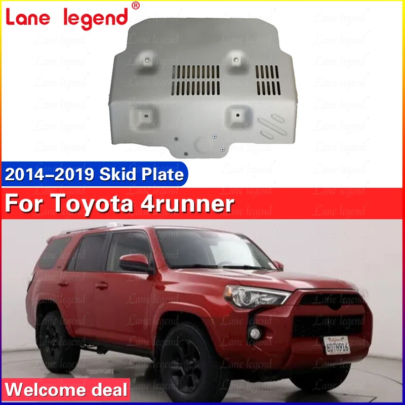 Pick Up 4X4 Offroad Car Accessories White Color Aluminum Alloy Under Engine Guard Skid Plate For Toyota 4Runner 2014-2019