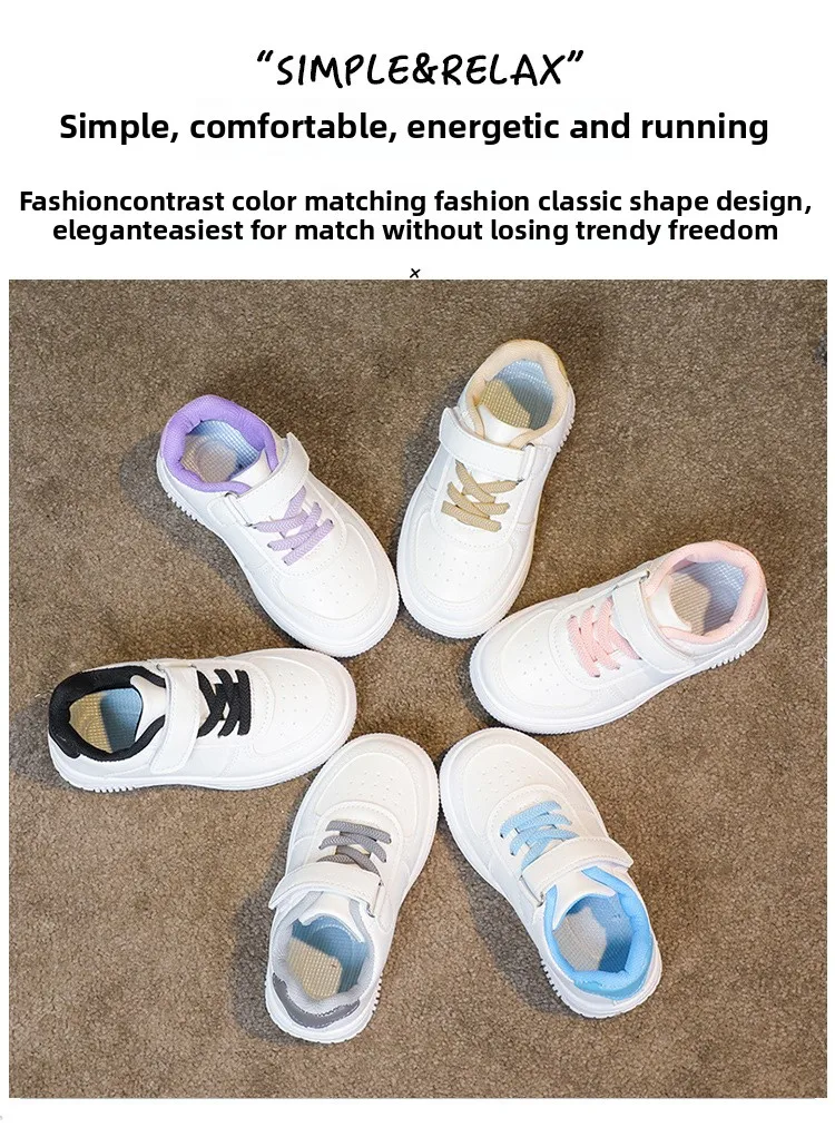 2026 Herbst Kinder Barfußschuhe mit breiter Zehenbox für Jungen und Mädchen – Minimalistische Sneaker aus leichtem Kunstleder mit Klettverschluss – Detail 5