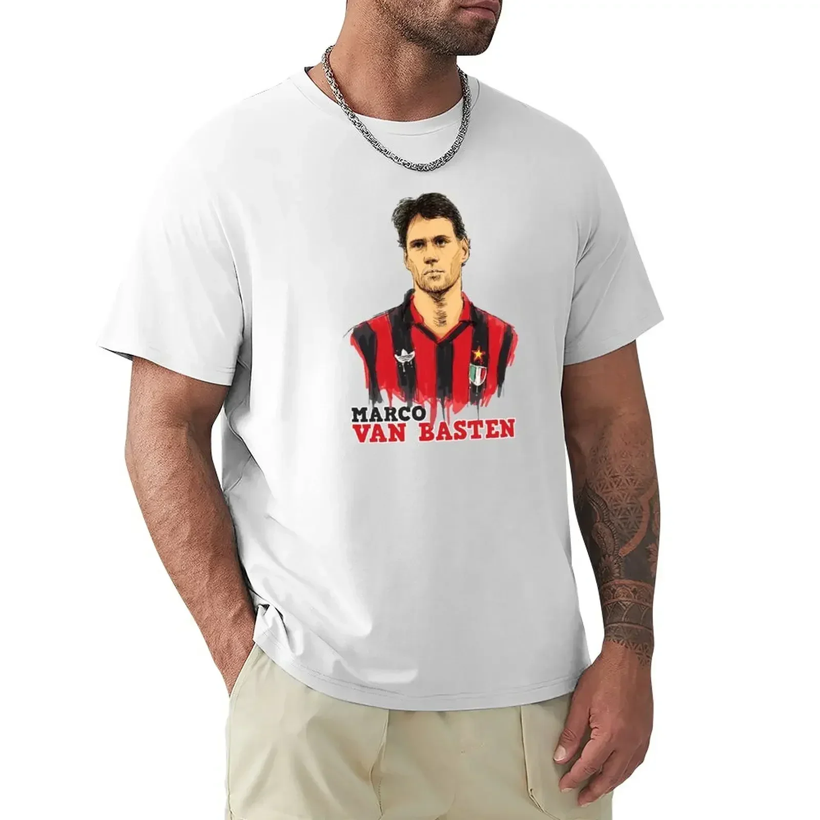 new printed T-shirt Whites New Edition Sublime Men Clothings Sweat Tops Short Sleeve Tee Men The Swan of Utrecht Van Basten T-Sh