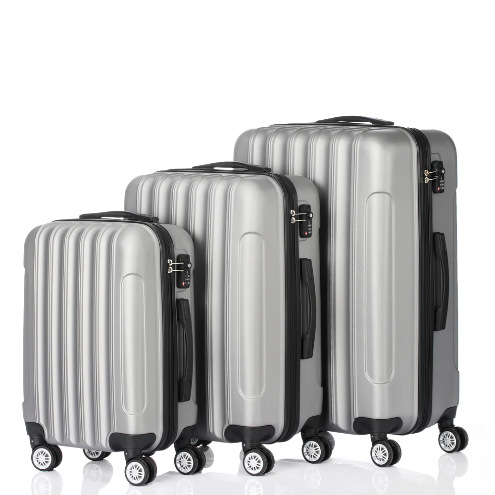 3-in-1 Multifunctional Large Capacity Traveling Storage Suitcase Silver Gray