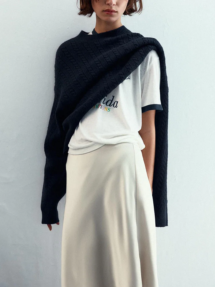 High-End Winter New Arrival Women's Dr ZA2025 Lace Decorated Silk Satin Skirt Ele Ethnic Stage Costume 2025