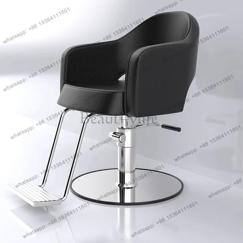 LSBarbershop Swivel Barber Chairs Professional Luxury Perm Hair Dyeing Barber Chairs Comfort Salon Furniture Silla De Barbero FY