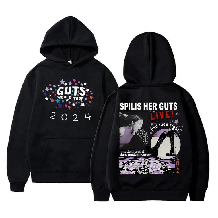 

Vampire Guts 2024 World Tour Concert Double Sided Print Hoodie Men Women Y2k Trend Oversized Sweatshirt Men's Fashion Streetwear