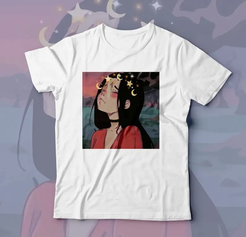 90s Anime Sad Girl T-Shirt / Retro Anime Shirt / Tumblr Anime Aesthetic T-Shirt