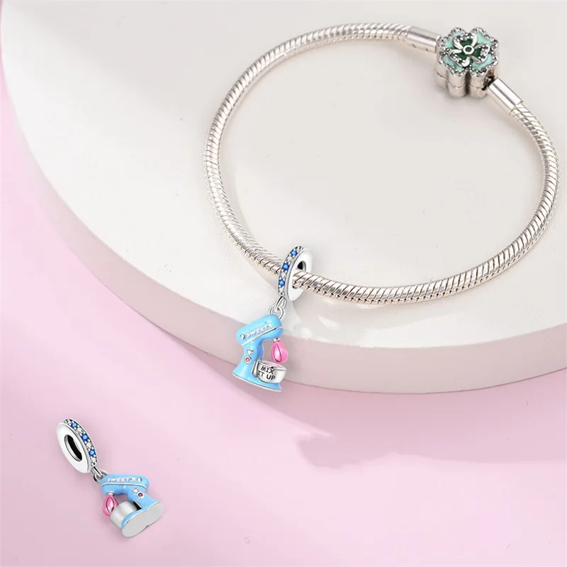 Charm 925 Sterling Silver Fit Pandora 925 Original Charms Bracelet Krawiec Maszyna do szycia Wisiorek Koraliki DIY Biżuteria Prezent 2024 Nowość