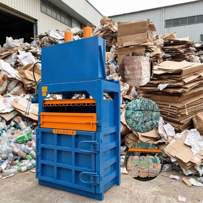 Hydraulic Baler Machine Cardboard Plastic Metal Waste Baler Press Compactor Recycling Machine for Textile Paper Bottles