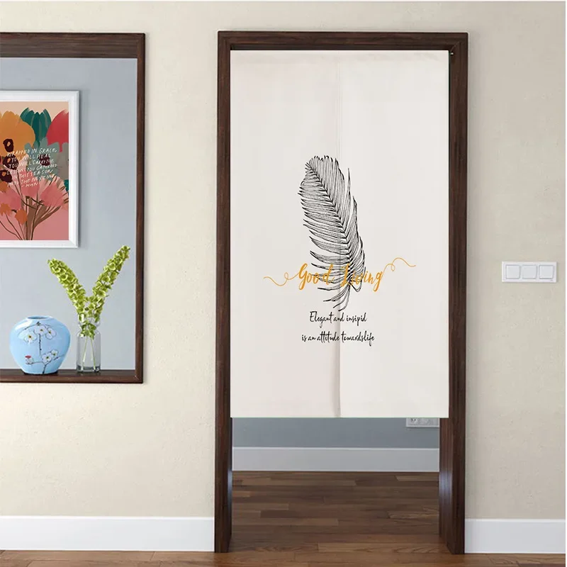 Pineapple Doorway Curtain Noren for Bedroom Decor Kitchen Entrance Partition Curtain Tropical Fruit Hanging Linen Door Curtain