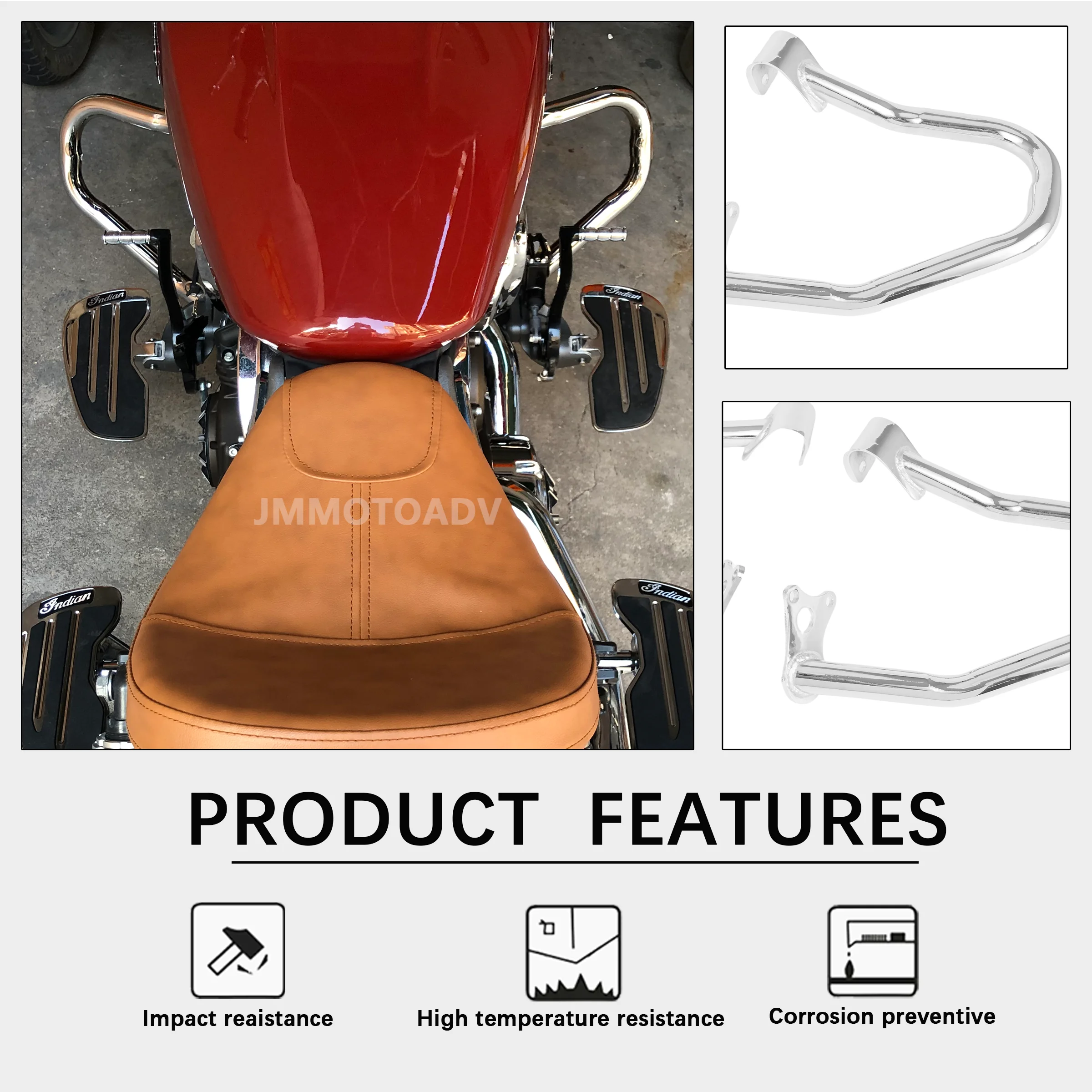 ل الهندي الكشفية ستين ABS بوبر عشرين روج 2015-2023 دراجة نارية تحطم حماية بار محرك الوفير الإطار السقوط حامي