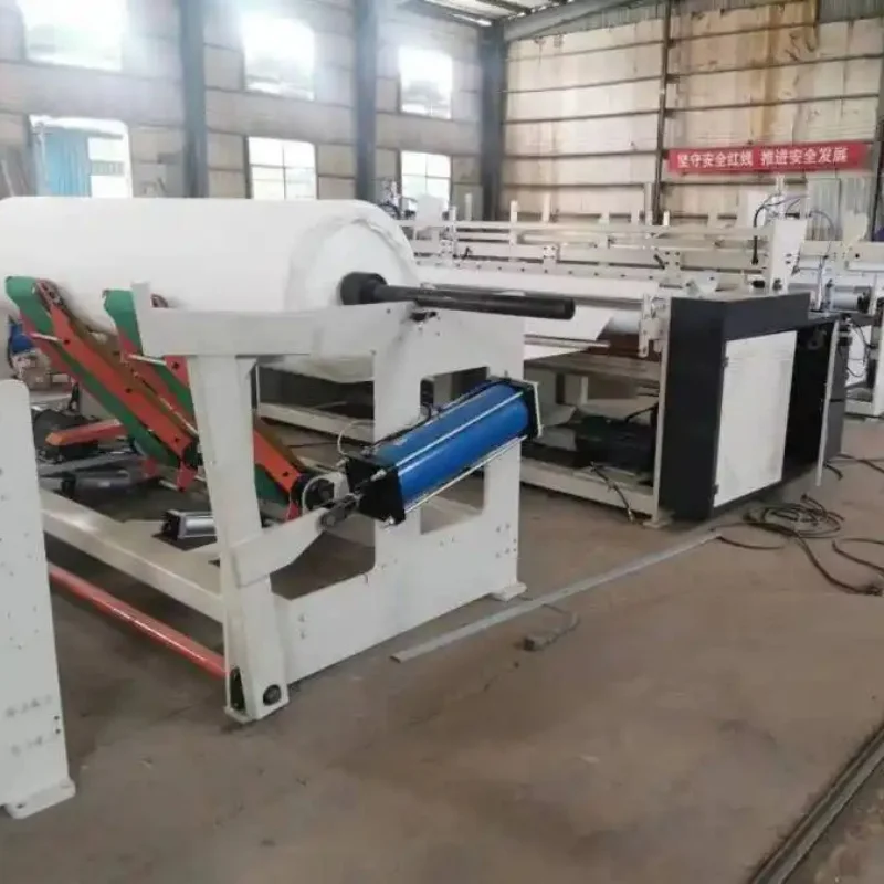Commercial Tissue Paper Rewinding Machine Toilet Roll Cutting Perforating Embossing Machine Production Line