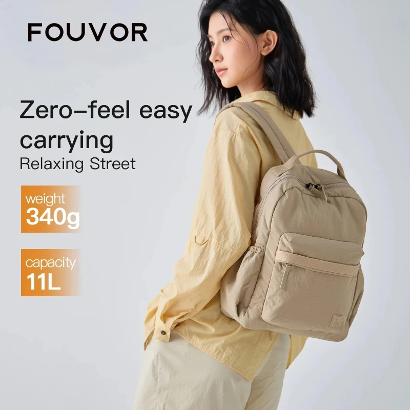 

Женский рюкзак Fouvor с несколькими отделениями, легкий, легко чистящийся, дорожный, академический, с двусторонней молнией, модель 3071-07
