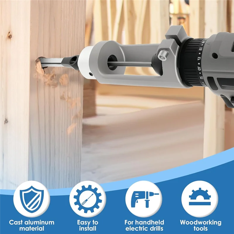 GTBL Square Hole Drill Bit Adaptor Square Hole Drill Bit Adapter Power Tool Accessory For Woodworking