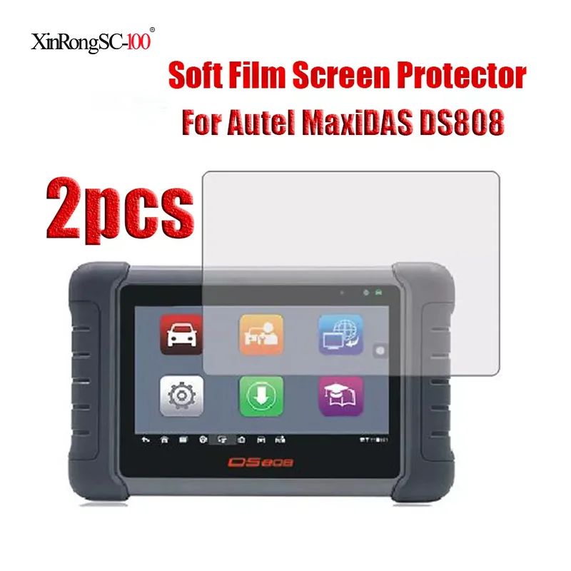 

2pcs 7inch Soft Film Screen Protector Waterproof For Autel MaxiDAS DS808