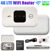 4G LTE WiFi Router Wireless Wifi Portable Modem Mini Outdoor Hotspot Pocket Mifi 150mbps Sim Card Slot Repeater 2100mAh For Home