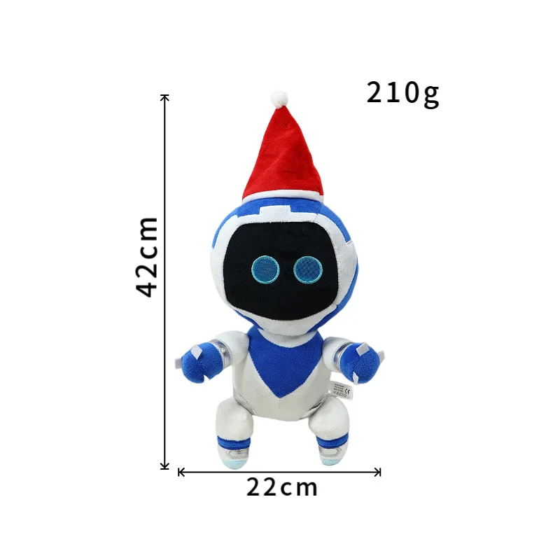 42 cm Astro Bot Pluche Kerstmuts Kawaii Zachte Pop Gevuld PP Katoen Kussen Collectie Kamer Decoratie Kerstcadeaus Speelgoed voor kinderen