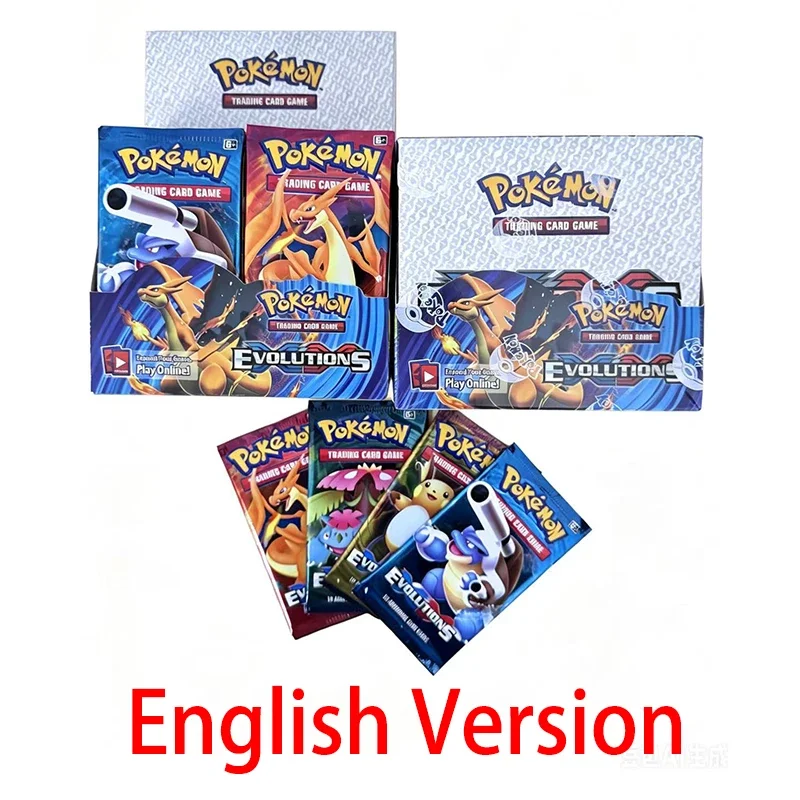 Caja de Sobres Pokémon Cards Chaos Rising, 40-360 Tarjetas, Juego de Cartas Coleccionables TCG en Inglés, Juguetes de Regalo