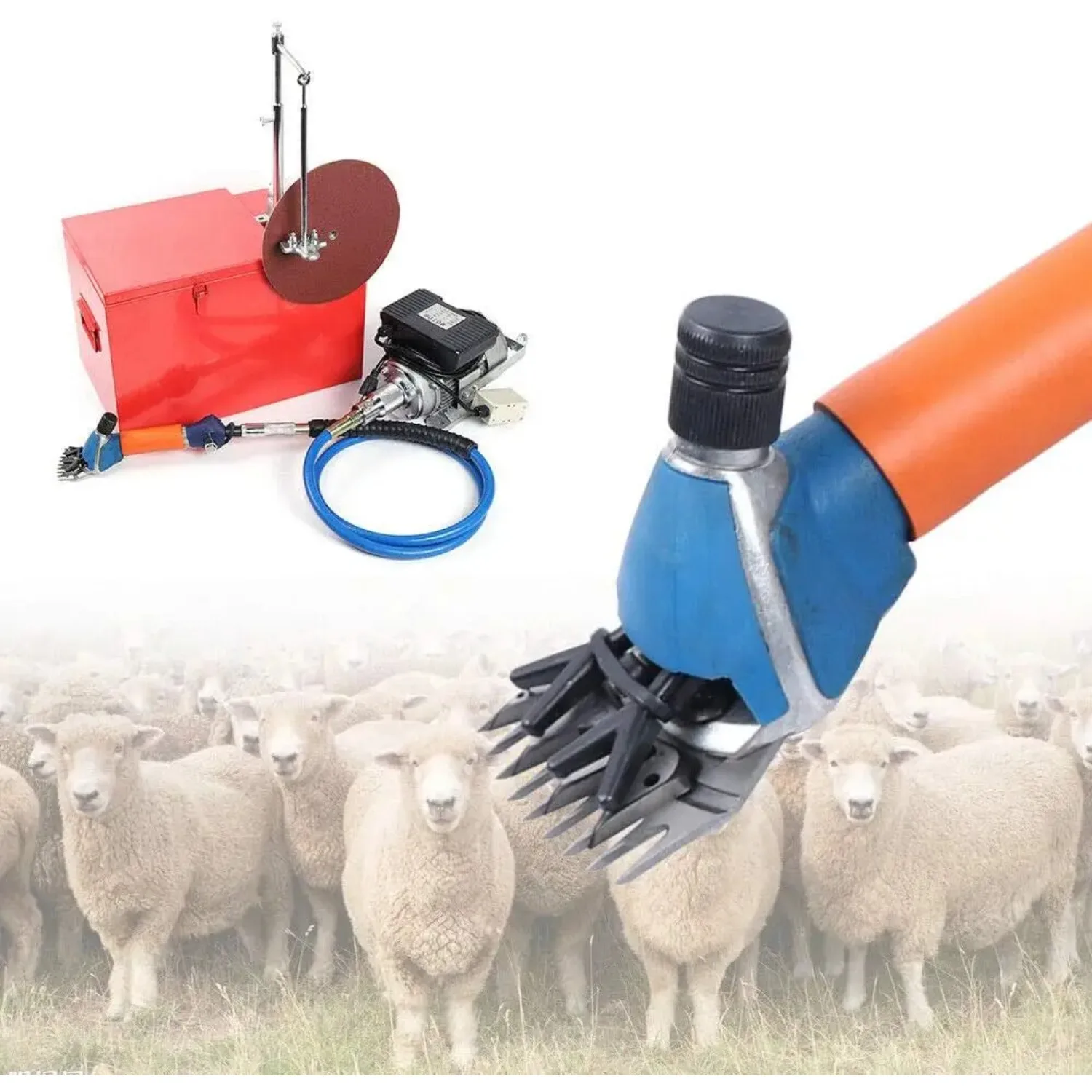 مبراة ماكينة قص الأغنام الكهربائية، ماكينة قص كهربائية 550 وات، 360 درجة ° آلة القص الكهربائية الدوارة