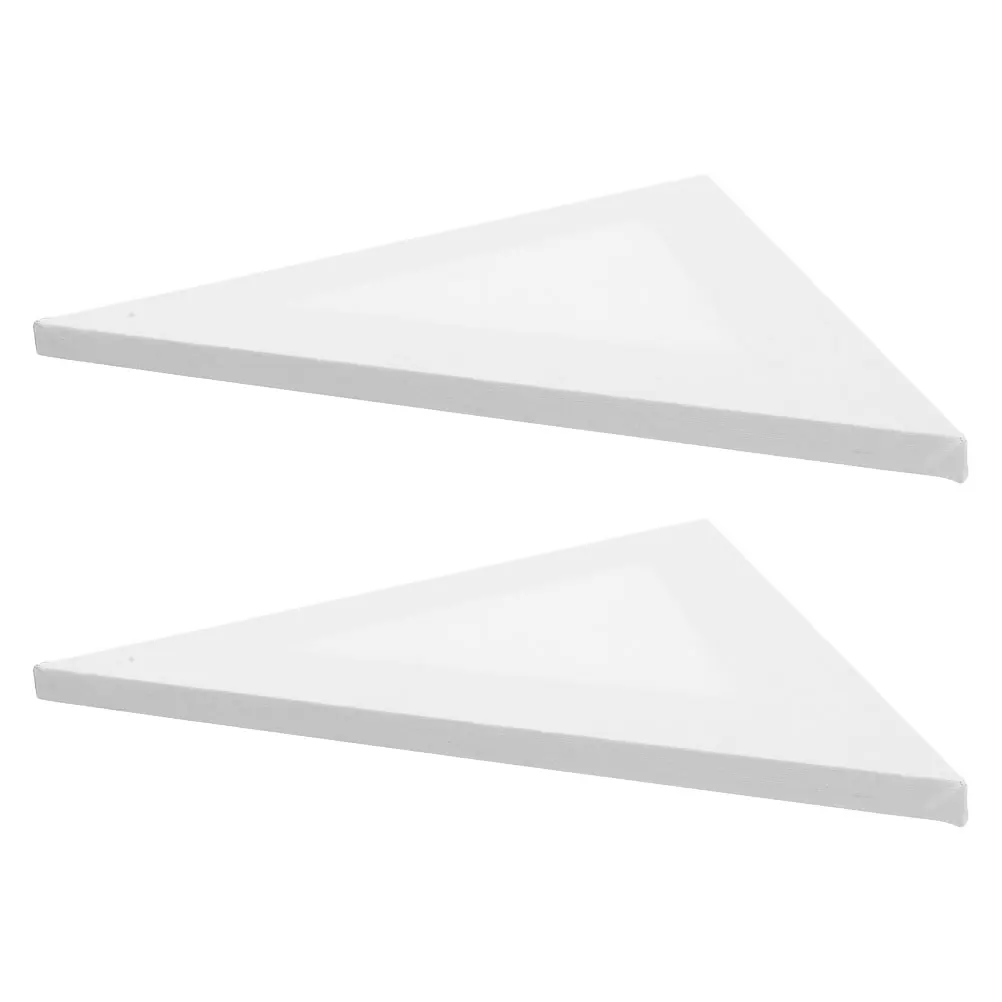 

2 Pcs Triangular Oil Painting Frame Sturdy Wood Panel for Artists Canvases Paint Canvas White Canvas Painting Supplies