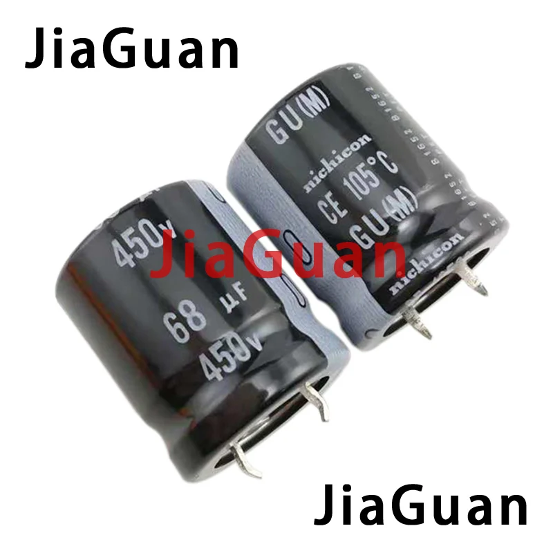 10pcs Genuine NICHICON GU 450V68UF 22x25mm electrolytic capacitor 68uF/450v CE 105 degrees 68uf 450v gu