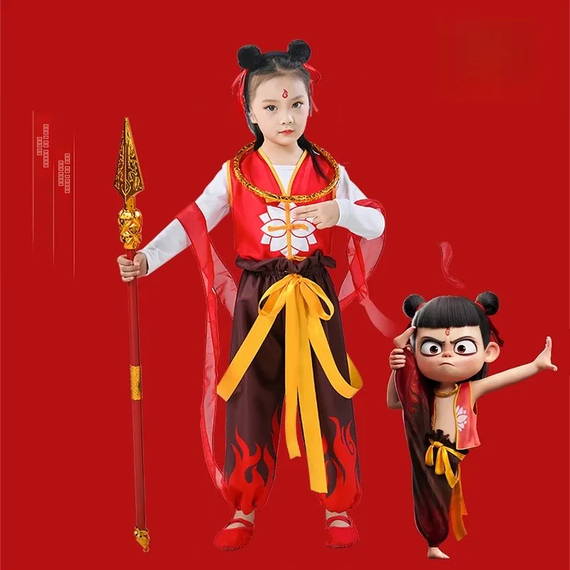 أزياء الأطفال العروض أنيمي ملابس الهالوين صبي فتاة ستة واحدة يوم الأطفال آو بينغ الجنية T الكرتون تأثيري