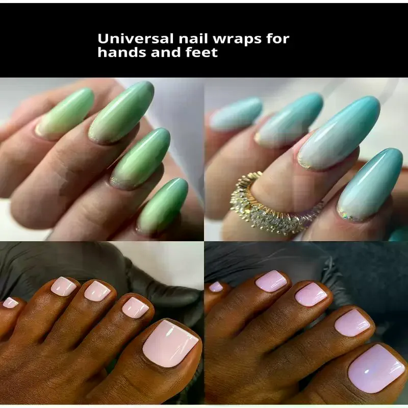 140 Pz/scatola Copertura Completa Unghia Del Piede Finto Ultra Sottile Trasparente Presse Sul Dito Del Piede Unghie Consigli Acrilico Artificiale Falso Unghie artistiche Strumento di Manicure