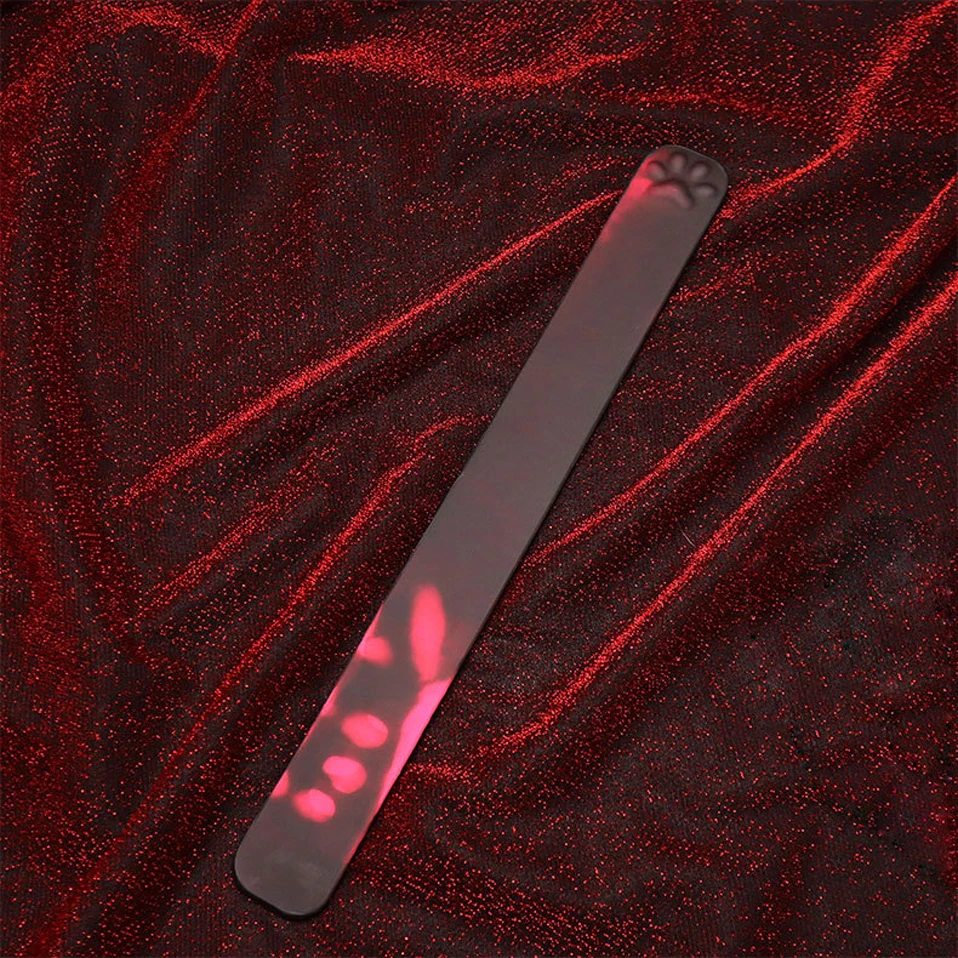 Paddle BDSM Kulit Sensitif Panas Tubuh yang Berubah Warna dengan Desain Cakar Kucing 3D yang Lucu, Mainan untuk Dewasa, Mainan Impact Play, Hadiah yang Menyenangkan