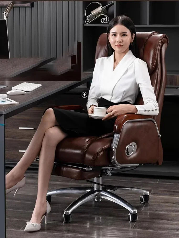 Office Chair With Leg Rest Lazy Comfortable Game Armchairs Relaxing Special Wheels Nordic Computer Armchair Makeup Single Person