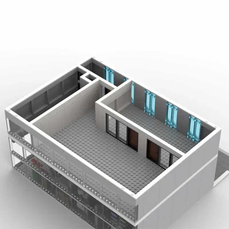 Moc-完全なテレビモデルの建物レンガ、完全なオフィスビル、技術のモジュラーブロック、クリスマスのおもちゃ、diyギフトセット