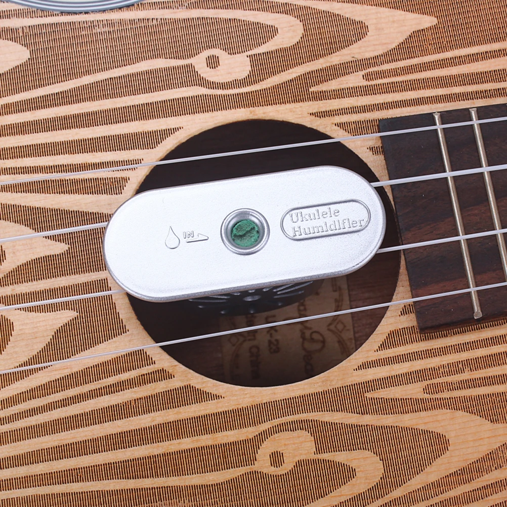 

Ukulele Humidifier Vz02 Silver For Guitar String Instruments Moisture Control Winter Protection Device Ukulele Accessories