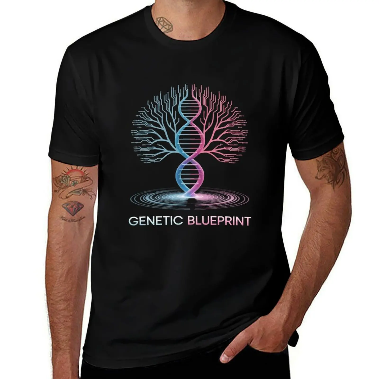 

Digital DNA Structure with Neural Tree and Data Evolution T-Shirt graphic shirts for a boy clothes men clothes