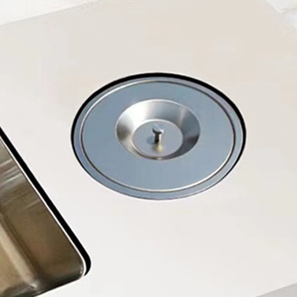 

1 set 1 Set Stainless Steel Trash Bin Lid Recessed Garbage Can Cover For Kitchen Countertop Replacement Waste Bin Cover