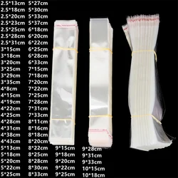 1000pcs Transparent Self Adhesive Bags Accessories Pen Gift Packaging Cellophane Bag Necklace Storage Small Long Bag Wholesale