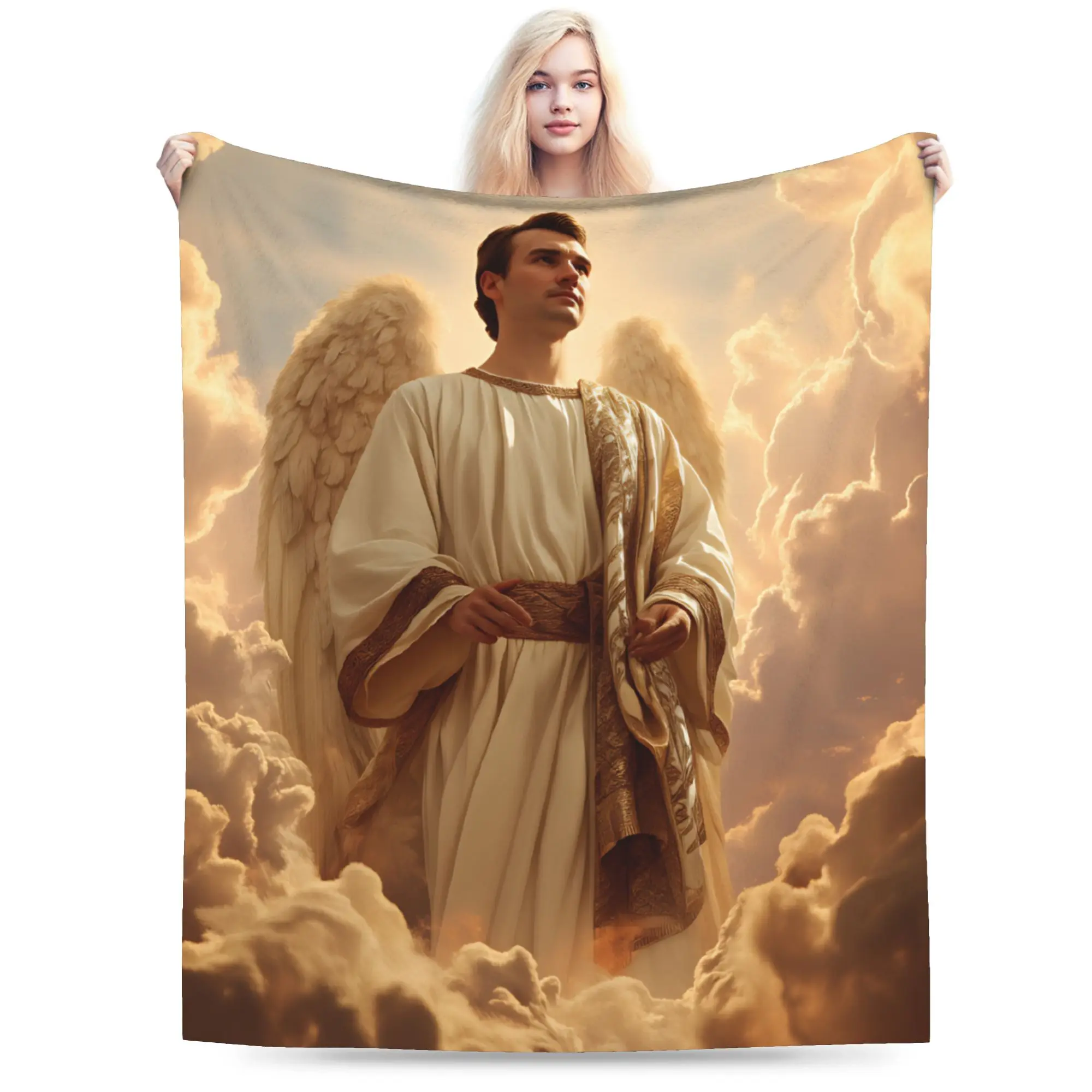 Charlie Kirk Angelic Advocate Met George Floyd Deken Meisjes Flanel Gooi Deken Voor Woonkamer Zachte Kwaliteit Sprei Cadeau