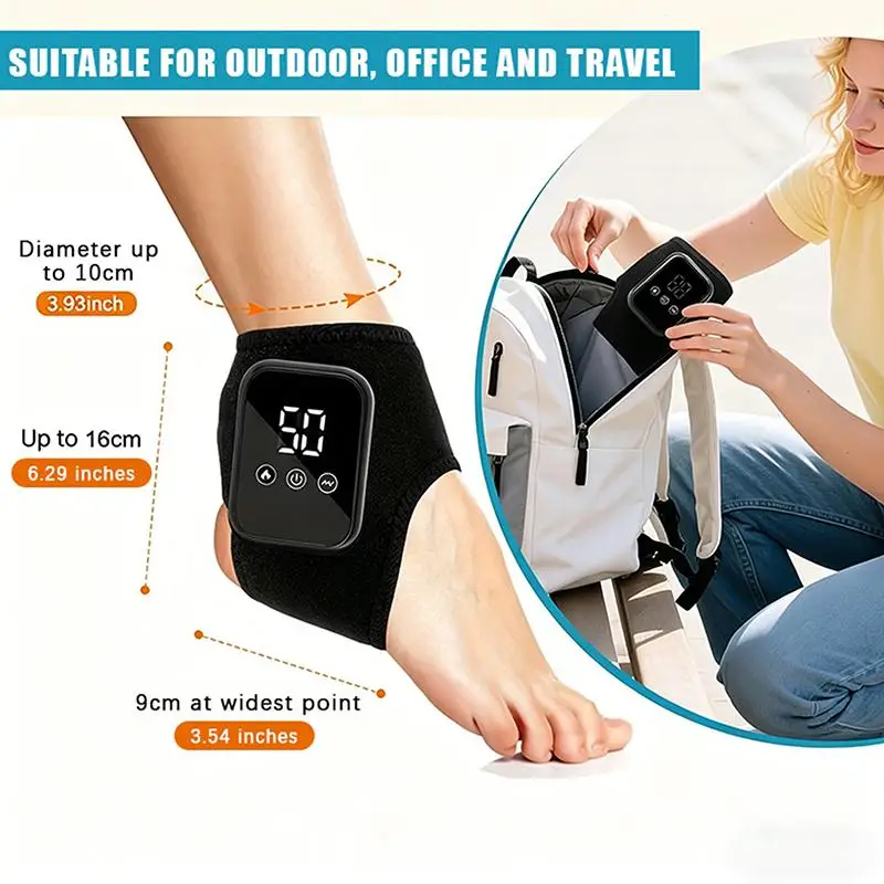 Electric Ankle Heating Massager With 3 Vibration Modes And Heating Function Perfect For Daily Care Exercise Recovery Relaxation