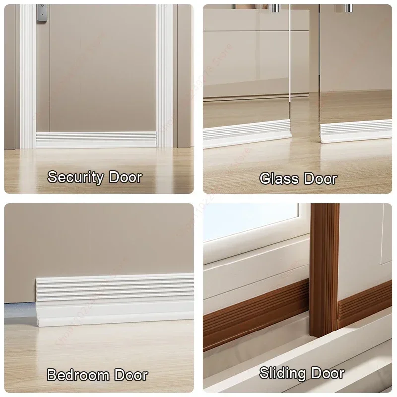 Adjustable Door Bottom Seal Strip PVC door sound insulation strip at door windproof sticker water repellent cockroach bottom gap