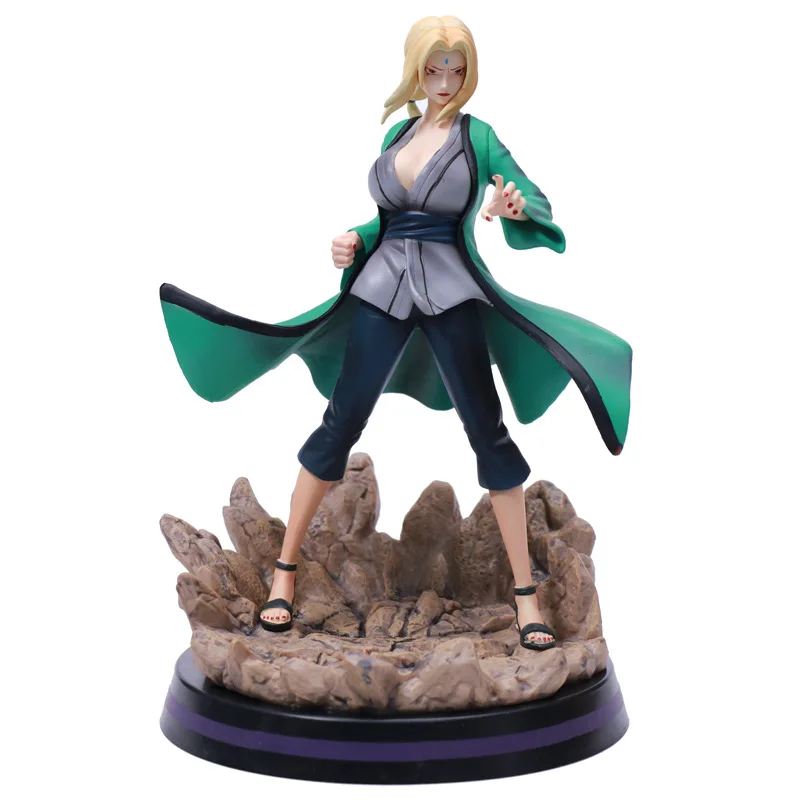 Cute Anime Tsunade Battle Ver. GK PVC Action Figure Game Statue Collection Model Kids Toys Doll Gifts 28cm