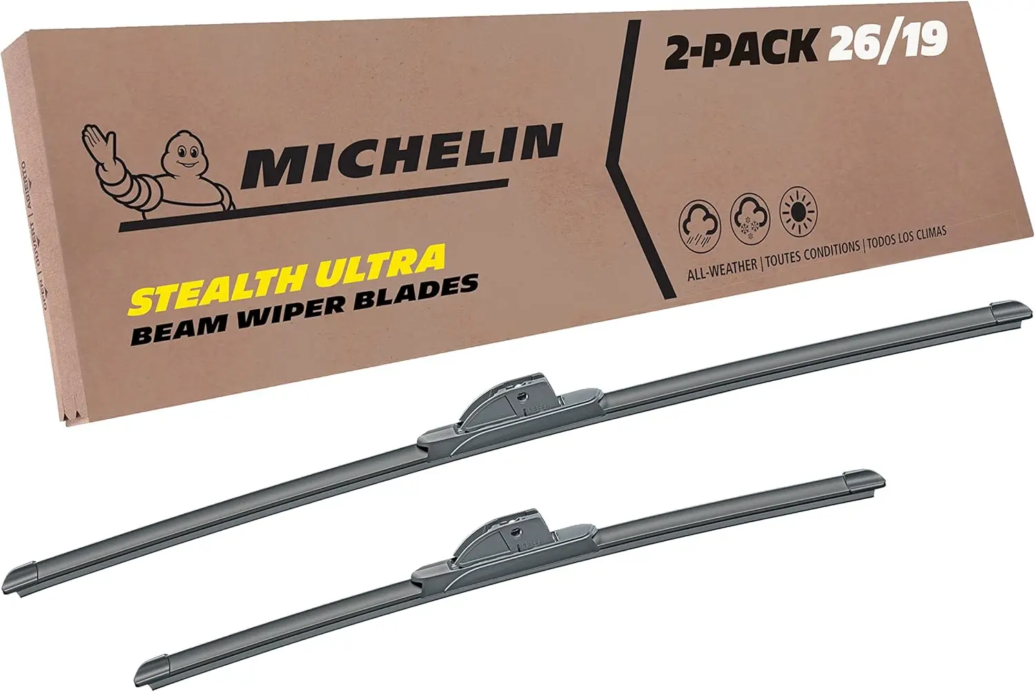 

19-2619SUBA Stealth Ultra Twin Pack 26 &19 inch Wiper Blade Fits Select Honda, Toyota, Subaru, Acura, Tesla, BMW, Chrysler, Niss