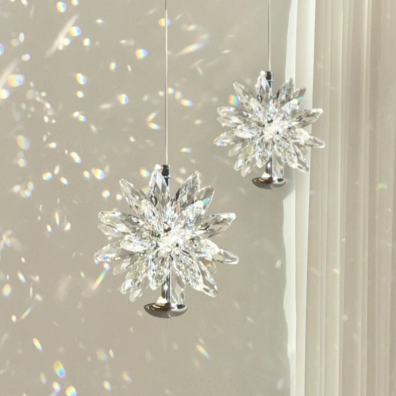 

Light Luxury Crystal Small Pendant Light Modern Minimalist Bedroom Bedside Lamp Creative French Style Dining Room Hanging Light