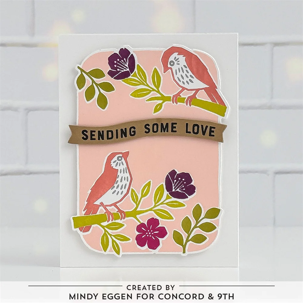 Oktober 2026 Neue Blumenmotive „Embrace Finch Friends“ Metall-Stanzformen Stempel Schablone für DIY Grußkarten Scrapbook Handgemachte Dekoration – Detail 5