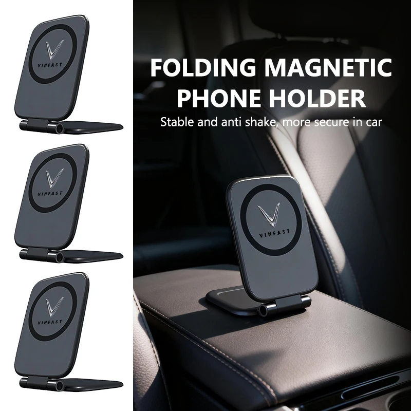 Supporto Magnetico Pieghevole Per Telefono Da Cruscotto Per Auto Vinfast VF3 VF5 VF6 VF7 VF8 Lux A Lux Sa VF9 Vfe34-image