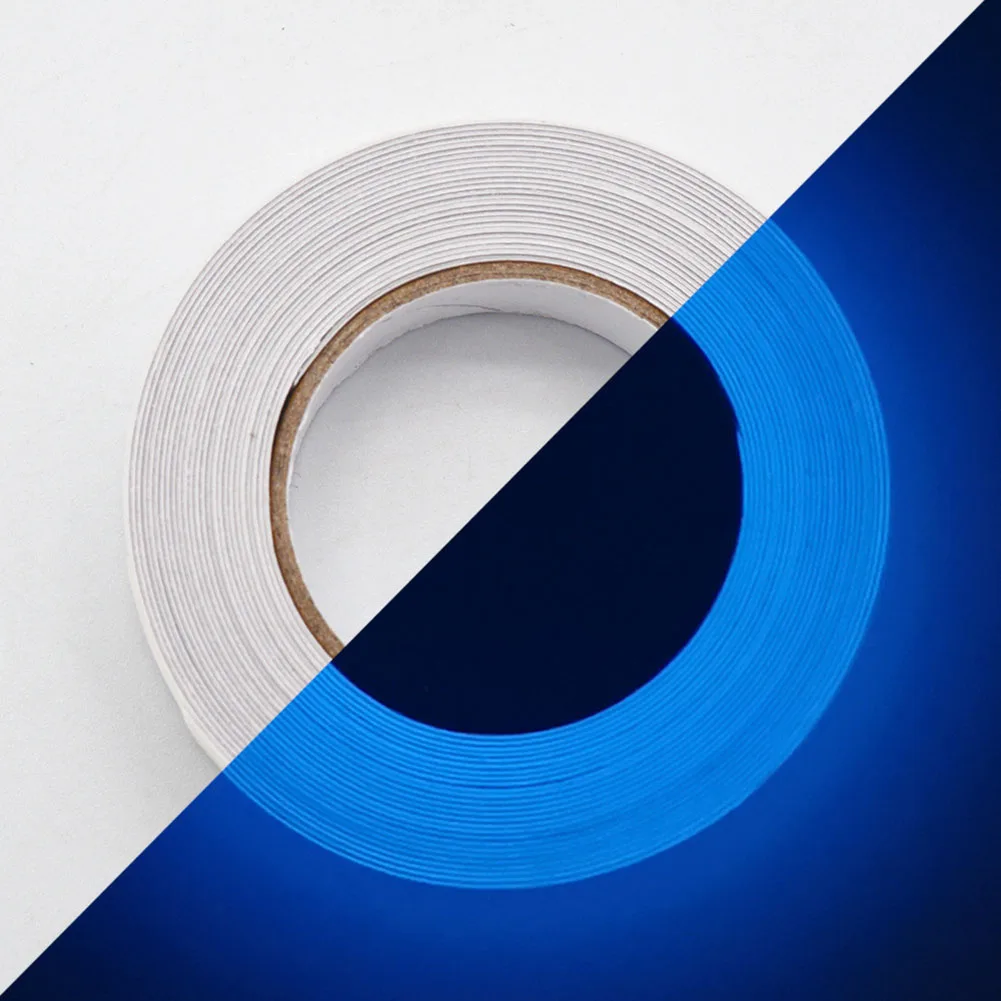 1/5/6PCS Adhesive Fluorescent Tape Luminous Tape Waterproof Self-adhesive Glow Sticker Fluorescent Warning Tape Safety Supplies