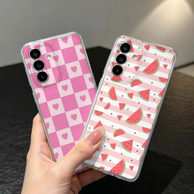 Pink Fruit Pattern For Samsung Galaxy A57 A56 A55 A54 A53 A52 A37 A36 A35 A33 A26 A17 A16 A14 A07 A06 Phone Case Cover