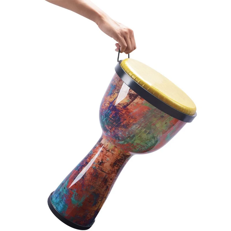 

Африканский барабан, 10-дюймовый маленький джембе, красочный традиционный музыкальный инструмент