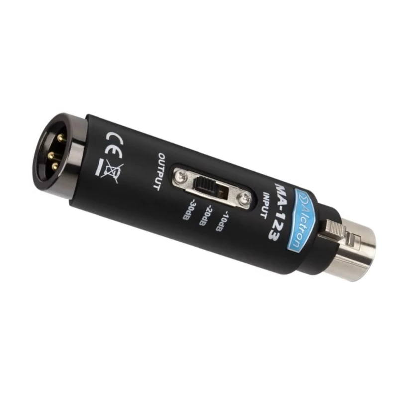 

Alctron Ma-123 Профессиональный сценический записывающий микрофонный аттенюатор сигнала Стандартный 3-контактный разъем Xlr