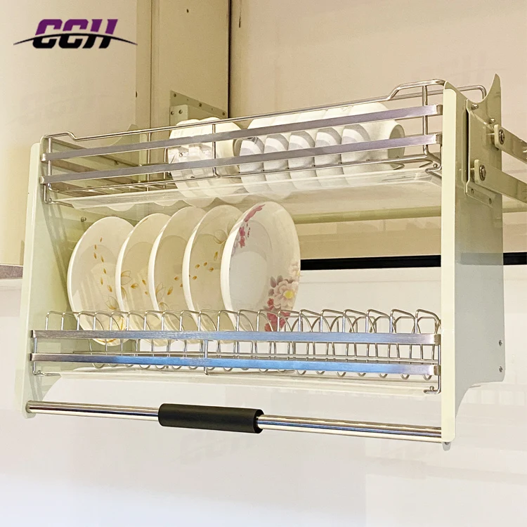 خزانة المطبخ، سلة سحب للأسفل، سلة سحب للخارج، خزانة رفع، سلة أسلاك الفولاذ المقاوم للصدأ #4