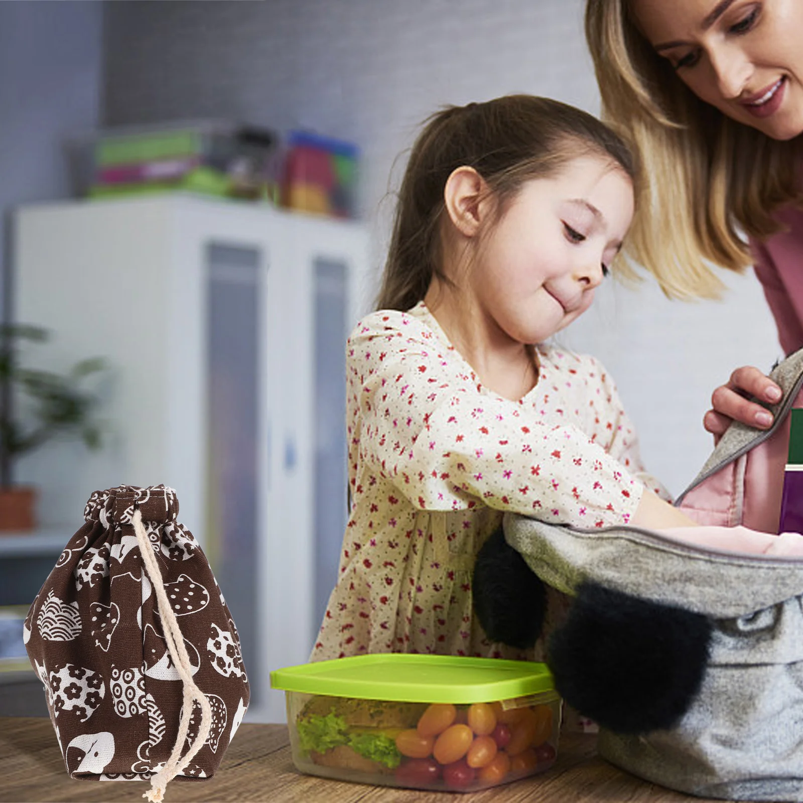 Fourre-tout à Bento épais Double couche, sac de stockage des aliments Portable de grande capacité, porte-déjeuner polyvalent pour le travail de Camping