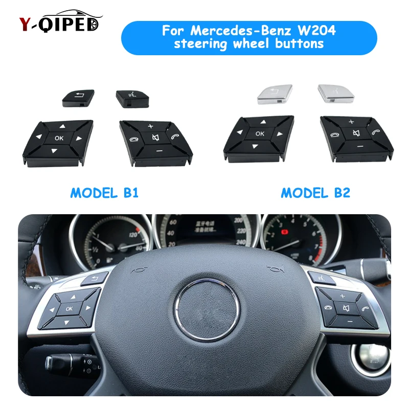 For Mercedes Benz W204 W463 W166 C G ML GL Class Car Steering Wheel Multi-function Control Buttons Key Switch Cover Replacement