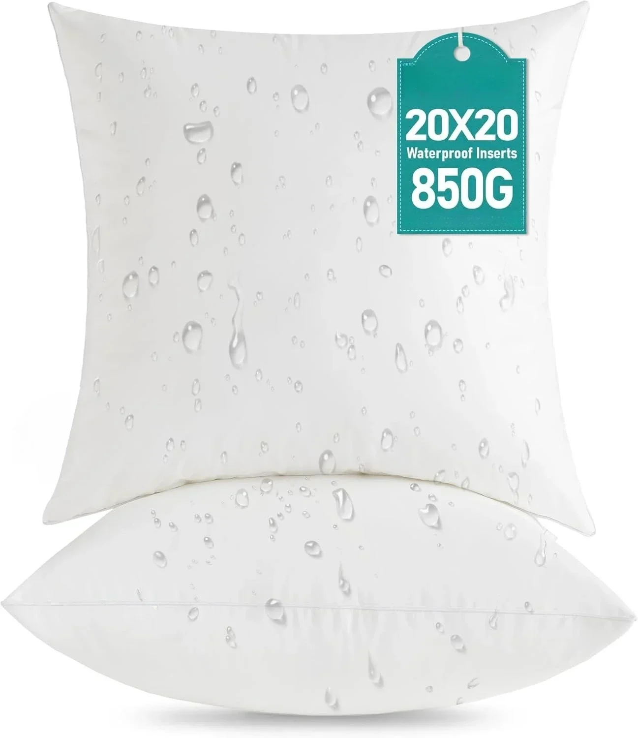 

20x20 Outdoor Pillow Inserts (Pack of 2) - Square Waterproof Throw Pillow - Decorative Throw Pillows Insert for Couch So